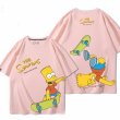 画像8: Unisex Skateboarding Bart Simpson short sleeve T-shirt 　　男女兼用ユニセックススケボーバートシンプソンプリント半袖Tシャツ (8)