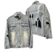 画像1: Unisex  Hip Hop Graphic Print Denim Jacket G-Jean blouson  ユニセックス 男女兼用ヒップホップグラフィックプリントデニムジャケットGジャン ブルゾン (1)