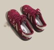 画像9: Women's 3 lines and small flower embroidery  lace-up leather sneakers  ３本ライン＆小花フラワー刺繍　レザー レースアップレザースニーカー (9)