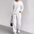 画像14: Aran pattern  round neck sweatshirt and sweatpants set  アラン模様スウェット セットアップ トレーナー＆ パンツ (14)