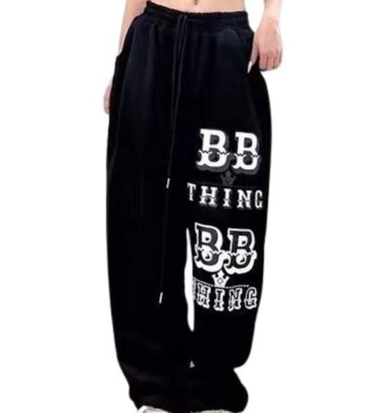 画像1: Unisex BB logo sweatpants trousers 　男女兼用 ユニセックス BBロゴ スウェットパンツヒップホップスポーツ (1)