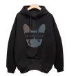 画像1: Unisex Fox blindfold sunglasses Print Hoodie   ユセックス男女兼用 目隠しフォックスプリントフーディスウェット   (1)