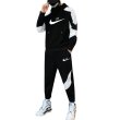 画像2: 25 Unisex Men& Women Broken swoosh Setup Sweat and Pants Set  ブロークン スウォッシュ プリントセットアップ ユニセックス 男女兼用 スウェット トレーナー＆パンツセット (2)