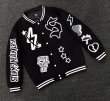 画像5: STORMS logo and hip hop embroidery baseball jacket Stadium Jumper  blouson  ユニセックス 男女兼用STORMSロゴ＆ヒップホップ刺繍ベースボールジャケットスタジアムジャンパージャケット スタジャン ブルゾン (5)