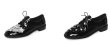 画像5: Women's Lace-up patent leather slip-on pumps with small flowers flat  loafer shoes 　スモールフラワー付き レースアップエナメルスリッポンパンプスフラットローファーシューズ (5)