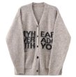 画像2: Unisex Letter jacquard V-neck knit cardigan　ユニセックス男女兼用 レタージャカードVネックカーディガンニット (2)