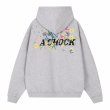 画像2: Unisex Achock logo and floral print zip-up hoodie　ユニセックス男女兼用Achockロゴ＆ フローラルプリントフーディ スウェット   (2)