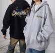 画像7: Unisex Achock logo and floral print zip-up hoodie　ユニセックス男女兼用Achockロゴ＆ フローラルプリントフーディ スウェット   (7)