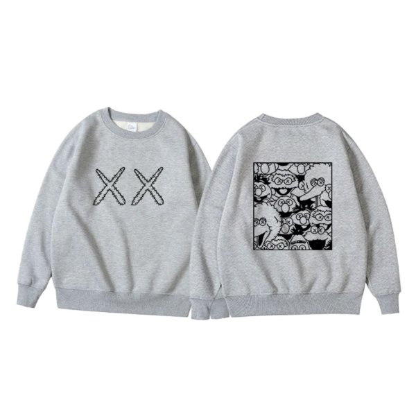 画像1: 25 Unisex Kaws xx SESAME STREET Sweatshirts カウズ x セサミストリート スウェットトレーナー 男女兼用 ユニセックス (1)