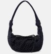 画像11: Net croissant control color leather border tote shoulder crossbody bag　ネット網クロワッサンコントロールカラーフチレザー トートショルダークロスボディーバッグ (11)