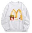 画像1: Unisex round neck french fries print sweatshirt　男女兼用 ユニセックスフライドポテトプリントラウンドネック スウェットシャツ (1)