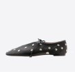 画像4: Women's Lace-up studded leather flats ballerina pumps 　 レースアップスタッズレザーフラットパンプスバレリーナシューズシューズ (4)