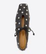 画像7: Women's Lace-up studded leather flats ballerina pumps 　 レースアップスタッズレザーフラットパンプスバレリーナシューズシューズ (7)