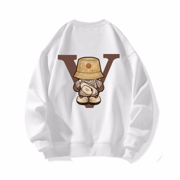 画像1: Unisex V&Hip Hop Hiking Bear round neck sweatshirt　男女兼用 ユニセックスV&ヒップホップハイキングベアプリントラウンドネック スウェットシャツ (1)