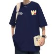 画像2: Unisexround neck Oversized W & one-point Paddington Bear printshort sleeve T-shirt　男女兼用ユニセックスオーバーサイズ W&ワンポイントパディントンベアプリントラウンドネックプリント半袖Tシャツ (2)