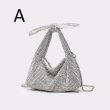 画像2: Rhinestone Ribbon Handle Square Tote Shoulder Bag　　ラインストーンリボンハンドルスクエアトートショルダ (2)