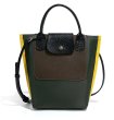 画像2: Nylon color block tote shoulder eco shopping bag　ナイロンカラーブロックトートショルダーエコショッピングバッグ (2)