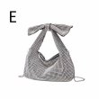 画像6: Rhinestone Ribbon Handle Square Tote Shoulder Bag　　ラインストーンリボンハンドルスクエアトートショルダ (6)