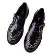 画像5: Women's British George Cox style belt buckle platform round toe leather slip-on loafers shoes 　英国ジョージコックススタイルベルトバックル厚底ラウンドトゥレザースリッポンローファーシューズ (5)