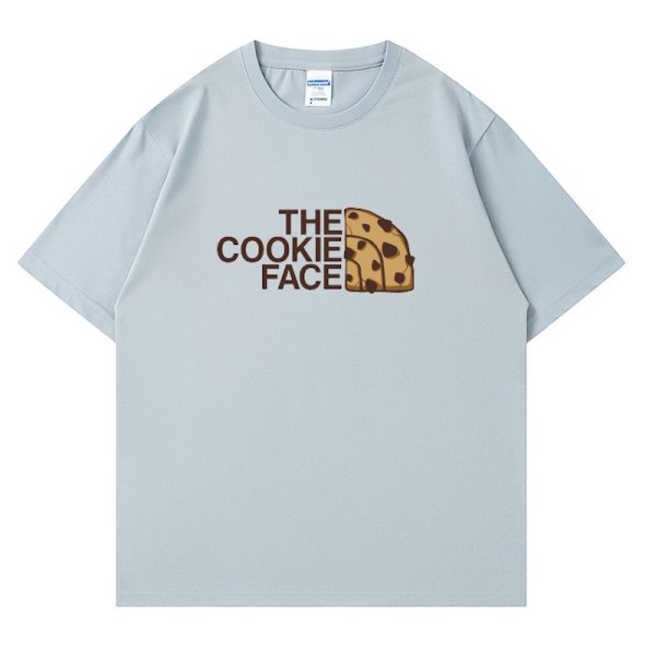 画像1: Unisex THE COOKIE FACE Road Short Sleeve T-Shirt　男女兼用ユニセックスTHE COOKIE FACEプリントラウンドネック半袖Tシャツ (1)