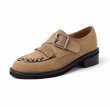 画像2: Women's British George Cox style belt buckle platform round toe leather slip-on loafers shoes 　英国ジョージコックススタイルベルトバックル厚底ラウンドトゥレザースリッポンローファーシューズ (2)