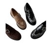 画像4: Women's British George Cox style belt buckle platform round toe leather slip-on loafers shoes 　英国ジョージコックススタイルベルトバックル厚底ラウンドトゥレザースリッポンローファーシューズ (4)