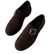 画像6: Women's British George Cox style belt buckle platform round toe leather slip-on loafers shoes 　英国ジョージコックススタイルベルトバックル厚底ラウンドトゥレザースリッポンローファーシューズ (6)