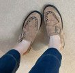 画像9: Women's British George Cox style belt buckle platform round toe leather slip-on loafers shoes 　英国ジョージコックススタイルベルトバックル厚底ラウンドトゥレザースリッポンローファーシューズ (9)