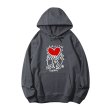 画像1: Unisex Casual Cotton Keith Haring Logo Hoodies  Pullover Long Sleeve Hooded Sweatshirt Heart carry メンズ コットン キースヘリング ロゴパーカースウェット ユニセックス 男女兼用 (1)