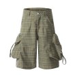 画像5: Unisex Check Cargo Half Pants　 男女兼用 ユニセックス チェックカーゴハーフ5分丈パンツ (5)