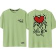 画像4: Unisex Casual Cotton Keith Haring Logo Tshirts Heart carry メンズ コットン キースヘリング ロゴ Tシャツ ユニセックス 男女兼用 (4)