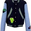 画像3: Clean Hit Embroidered Leather Sleeve Baseball Jacket Stadium Jumper  blouson   ユニセックス 男女兼用クリーンヒット刺繍レザースリーブベースボールジャケットスタジアムジャンパージャケット スタジャン ブルゾン (3)