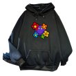 画像3: Unisex Smile Flower Print Hoodie  long sleeve sweatshirt  スマイルフラワー 長袖フーディパーカースウェット (3)