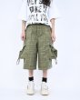 画像4: Unisex Check Cargo Half Pants　 男女兼用 ユニセックス チェックカーゴハーフ5分丈パンツ (4)