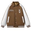 画像2: Bearbrick Print Stadium jumper Baseball Jacket  blouson   ユニセックス 男女兼用ベアブリックプリントベースボールジャケットスタジアムジャンパージャケット スタジャン ブルゾン (2)