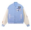 画像6: Flocking embroidered stadium jumper Baseball Jacket  blouson   ユニセックス 男女兼用フロッキング刺繍ベースボールジャケットスタジアムジャンパージャケット スタジャン ブルゾン (6)