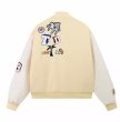 画像3: Flocking embroidered stadium jumper Baseball Jacket  blouson   ユニセックス 男女兼用フロッキング刺繍ベースボールジャケットスタジアムジャンパージャケット スタジャン ブルゾン (3)