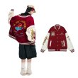 画像5: Heart PU leather sleeve BASEBALL JACKET baseball uniform jacket blouson  ユニセックス 男女兼 用  ハート 刺繍 エンブレム レザースリーブ ヒップホップ スタジアムジャンパー スタジャン MA-1 ボンバー ジャケット ブルゾン (5)