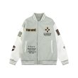 画像2: HARVEST Diamond Embroidery stadium jumper Baseball Jacket  blouson   ユニセックス 男女兼用HARVESTダイアモンド刺繍ベースボールジャケットスタジアムジャンパージャケット スタジャン ブルゾン (2)