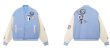 画像2: Flocking embroidered stadium jumper Baseball Jacket  blouson   ユニセックス 男女兼用フロッキング刺繍ベースボールジャケットスタジアムジャンパージャケット スタジャン ブルゾン (2)