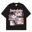 画像2: Unisex Girl Anime Print Short Sleeve T-Shirt　男女兼用ユニセックスガールアニメプリントプリントラウンドネック半袖Tシャツ (2)