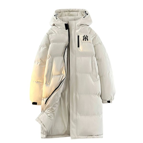 画像1: Unisex MLB logo cold weather Down Jacket  ユニセックス 男女兼用 防寒 肉厚 ダウン ジャケット ジャンパー ファー付き (1)