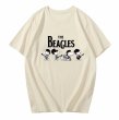 画像1: Snoopy the beagles Beatles Abbey Road Print Tshirts ユニセックス男女兼用 ザベーグルズアビーロードスヌーピー 半袖 Tシャツ (1)