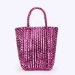 画像5: French woven basket shopping beach bagTote Bag　　フレンチ編み込みかご籠ショッピングビーチショートハンドルトートバッグ (5)