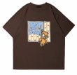 画像18: vibe Graffiti bear paint round neck T-shir  ユニセックス男女兼用グラフィックベアプリント半袖 Tシャツ (18)