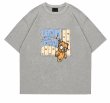 画像4: vibe Graffiti bear paint round neck T-shir  ユニセックス男女兼用グラフィックベアプリント半袖 Tシャツ (4)