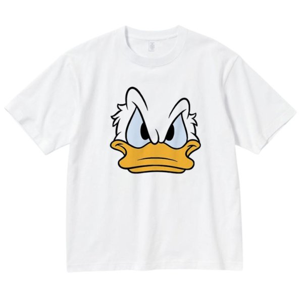 画像1: Ugly Donald Duck paint round neck T-shir  ユニセックス男女兼用アグリードナルドダックプリント半袖 Tシャツ (1)