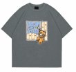 画像5: vibe Graffiti bear paint round neck T-shir  ユニセックス男女兼用グラフィックベアプリント半袖 Tシャツ (5)