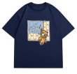 画像1: vibe Graffiti bear paint round neck T-shir  ユニセックス男女兼用グラフィックベアプリント半袖 Tシャツ (1)