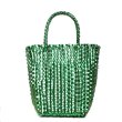 画像4: French woven basket shopping beach bagTote Bag　　フレンチ編み込みかご籠ショッピングビーチショートハンドルトートバッグ (4)